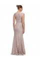 Affordable Sweetheart Neckline Cap Sleeves Lace Prom Dress with Twist UK
