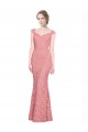 Affordable Sweetheart Mermaid Long Lace Prom Dress with Wide Straps UK