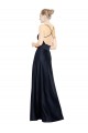 Affordable Sexy Satin Prom Dress with Deep V-Neckline and Strappy Back UK