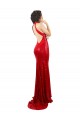 Affordable Halter High Neck Mermaid Open Back Sequin Prom Dress UK