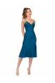Affordable Midi Length Silky Satin Cocktail Prom Dress / Homecoming Dress UK