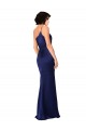 Affordable One Shoulder Silky Satin Prom Dress with Skirt Slit UK