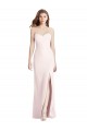 Affordable Strapless Crepe Trumpet Prom Dress with Front Slit UK