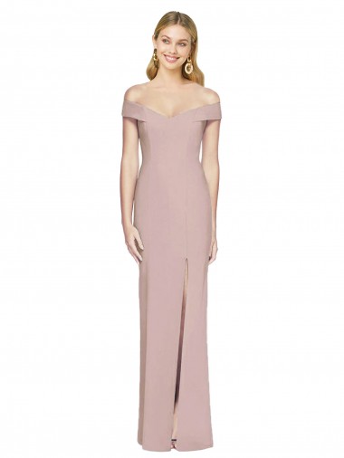 Affordable Off the Shoulder Criss Cross Back Trumpet Prom Dress UK