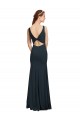 Affordable Sleeveless Bateau Neckline Crepe Prom Dress with Twist Back UK