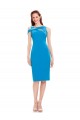 Affordable Sleeveless Crepe Cocktail Prom Dress / Homecoming Dress with Keyhole Off The Shoulder Detailing UK