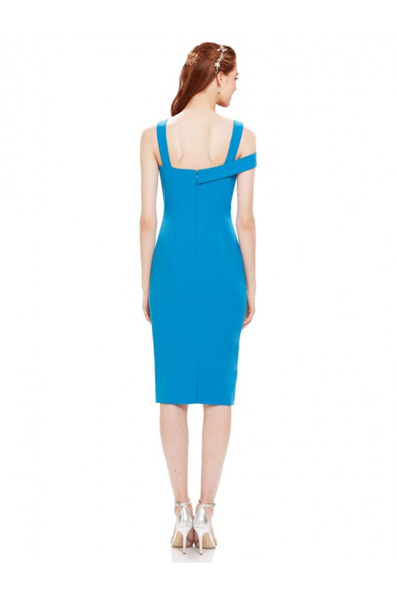 Affordable Sleeveless Crepe Cocktail Prom Dress / Homecoming Dress with Keyhole Off The Shoulder Detailing UK