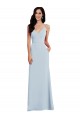 Affordable V Back Spaghetti Strap Maxi Prom Dress with Pockets UK
