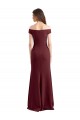 Affordable Off the Shoulder Fit and Flare Stretch Crepe Prom Dress UK