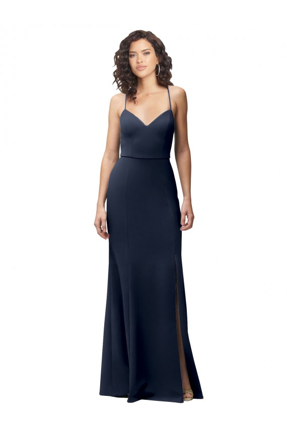 Affordable Sweetheart Fit and Flare Stretch Crepe Prom Dress with Side Slit and Strappy Back UK