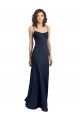 Affordable Fit and Flare Scoop Neck Long Sleeveless Stretch Crepe Prom Dress UK