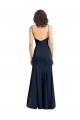Affordable Fit and Flare Scoop Neck Long Sleeveless Stretch Crepe Prom Dress UK