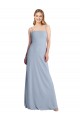 Affordable Straight Neckline Crepe Slip Prom Dress with Strappy Back UK