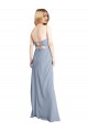 Affordable Straight Neckline Crepe Slip Prom Dress with Strappy Back UK