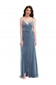 Affordable Velvet Wrap Maxi Prom Dress with Pockets UK